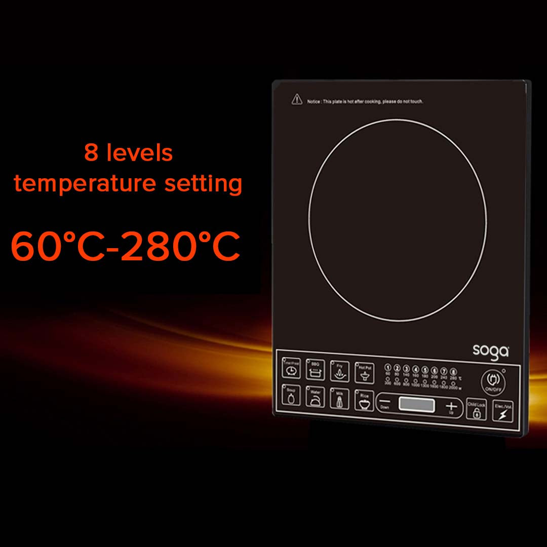 SOGA Cooktop Electric Smart Induction Cook Top Portable Kitchen Cooker Cookware - Active Workspace