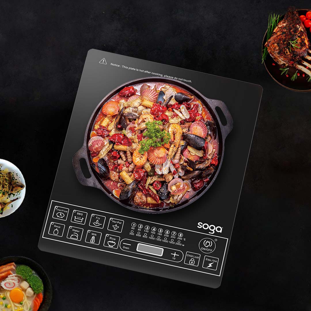 SOGA Cooktop Electric Smart Induction Cook Top Portable Kitchen Cooker Cookware - Active Workspace