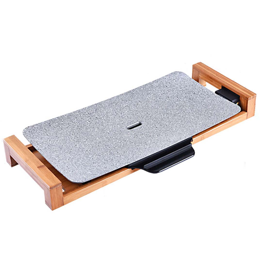 SOGA Electric Ceramic BBQ Grill Non-stick Surface Hot Plate for Indoor & Outdoor Stone