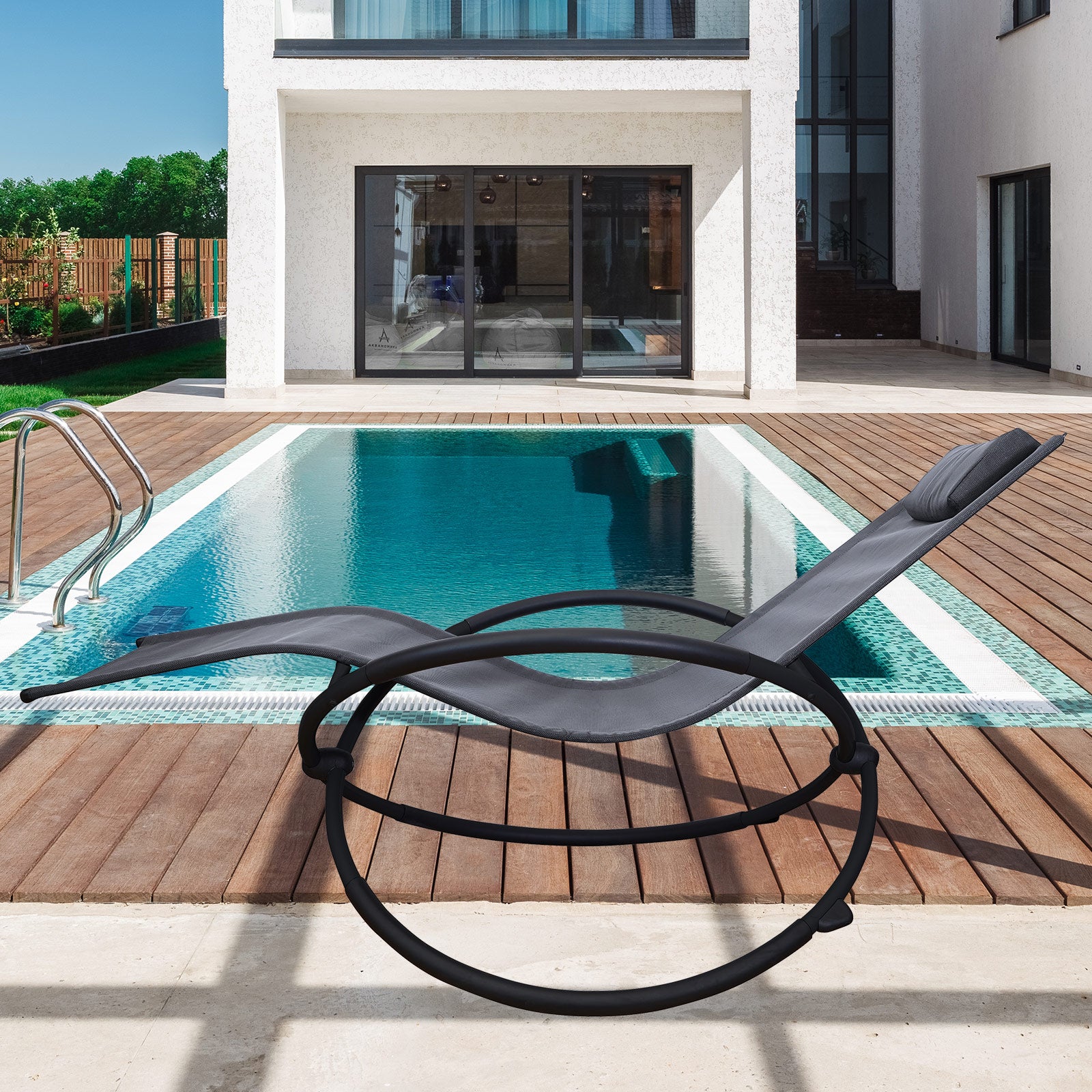 Arcadia Furniture Zero Gravity Rocking Chair  - Grey-1887313152018878465