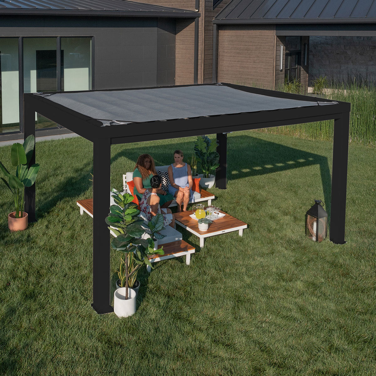 BYD Trenton Steel Pergola 3m x 4.3m x 2.3m (14ft x 10ft)