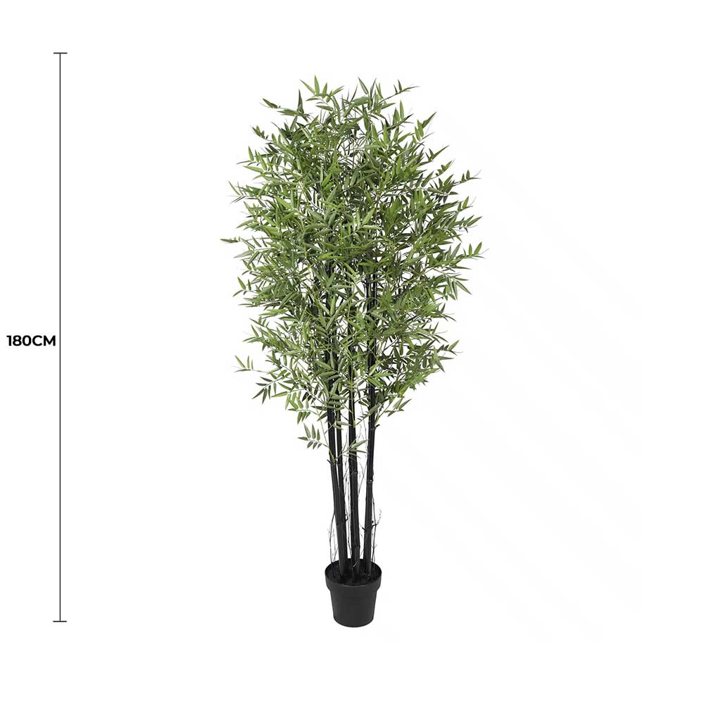 Premium Potted Artificial Black Bamboo Tree UV Resistant 180cm