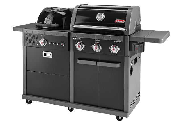 Coleman Revolution Dual Fuel, Charcoal &amp; Gas Matte Black