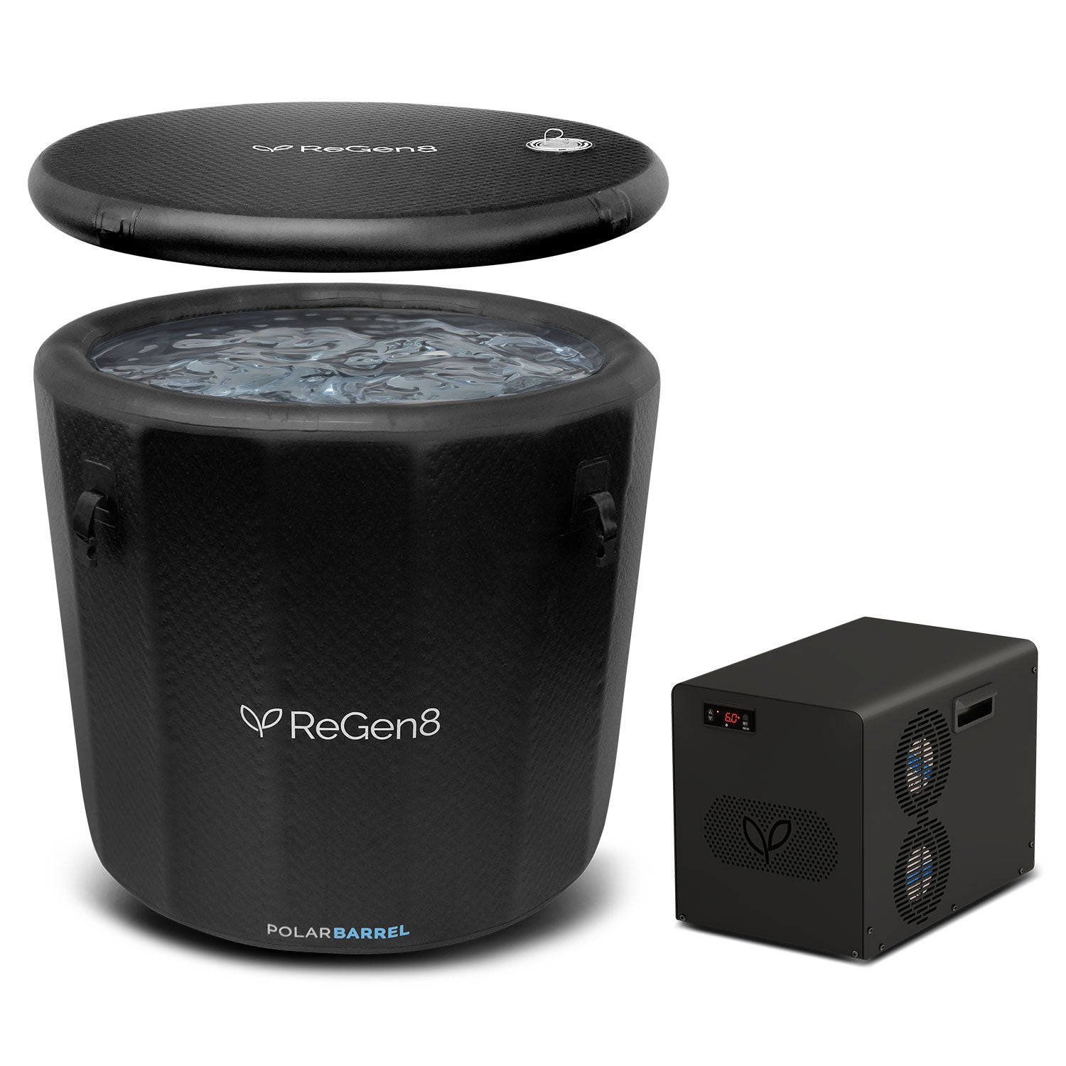 ReGen8 PolarBarrel Cold Plunge Ice Bath with T2S Chiller Unit