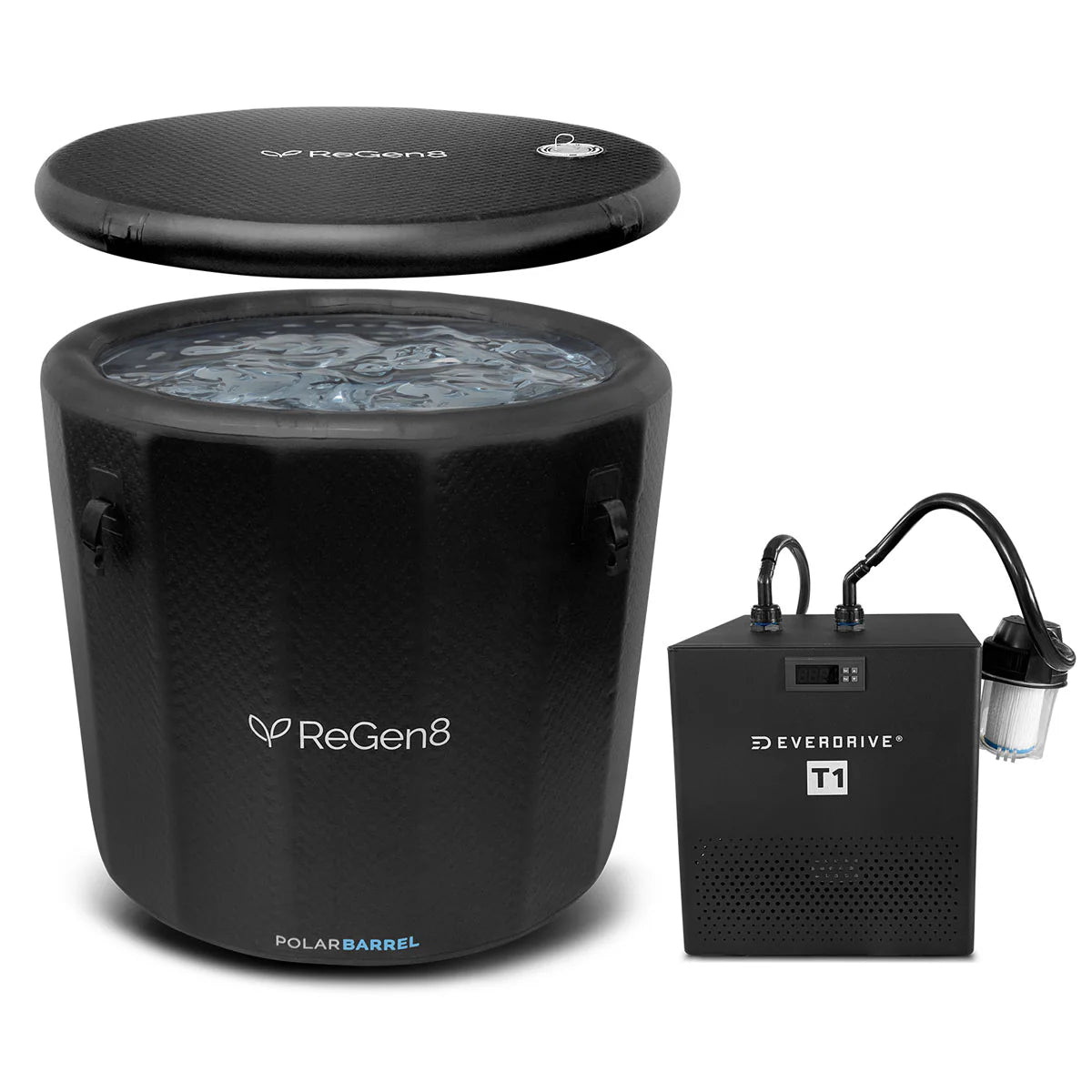 ReGen8 PolarBarrel Cold Plunge Ice Bath with T1 Chiller Unit
