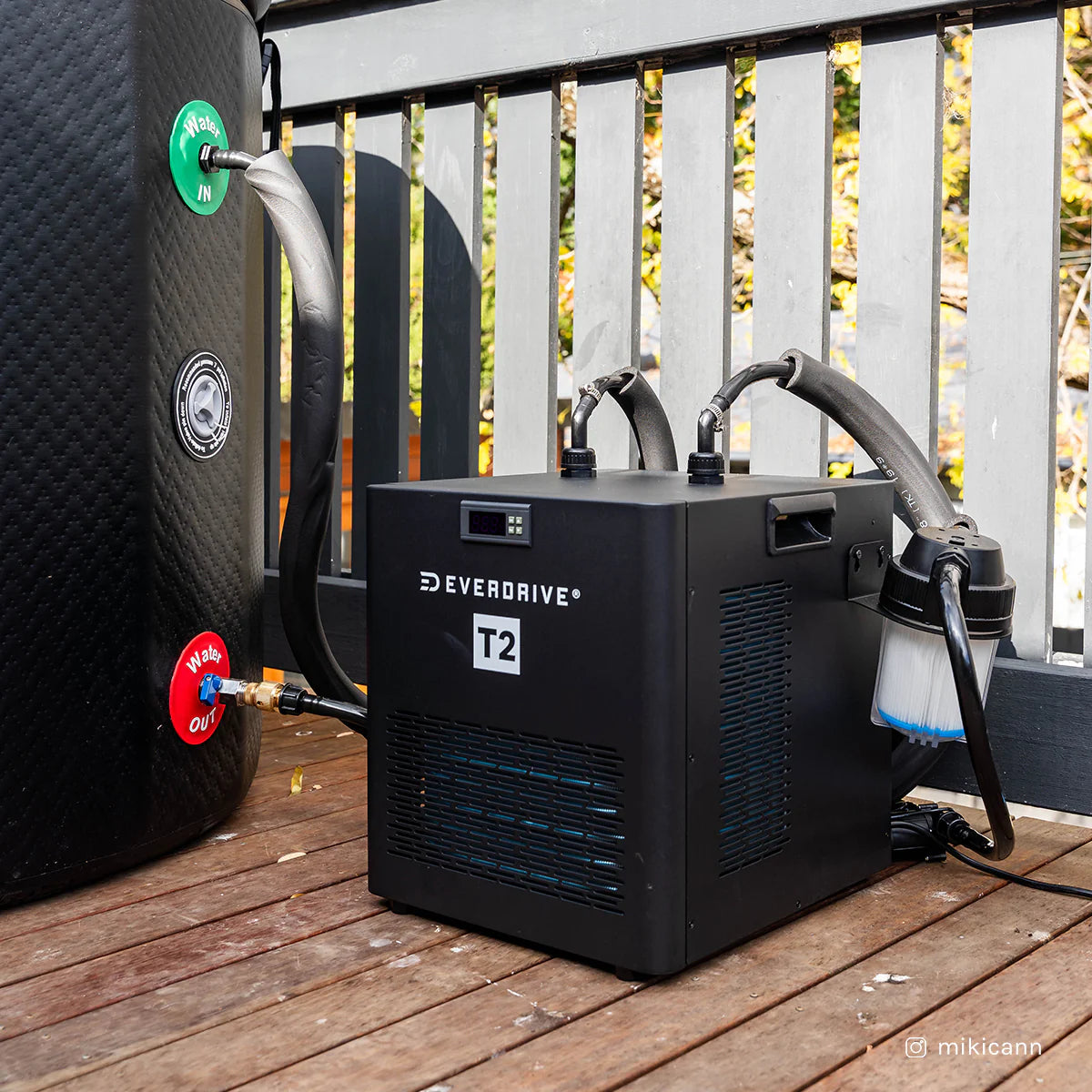 Regen8 340L Ice Bath with 510W 2°C Chiller PolarBarrel T2