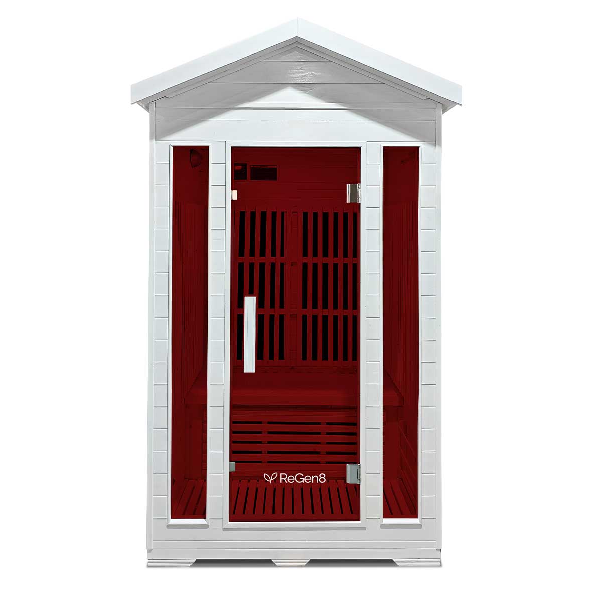 ReGen8 Duo Outdoor - 2 Person 2200W Infrared Sauna in White - Active Workspace