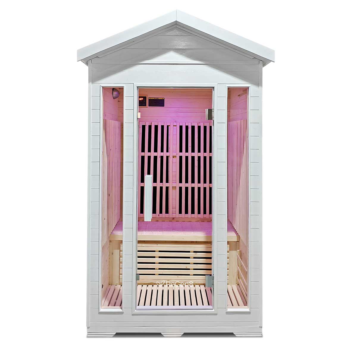 ReGen8 Duo Outdoor - 2 Person 2200W Infrared Sauna in White - Active Workspace