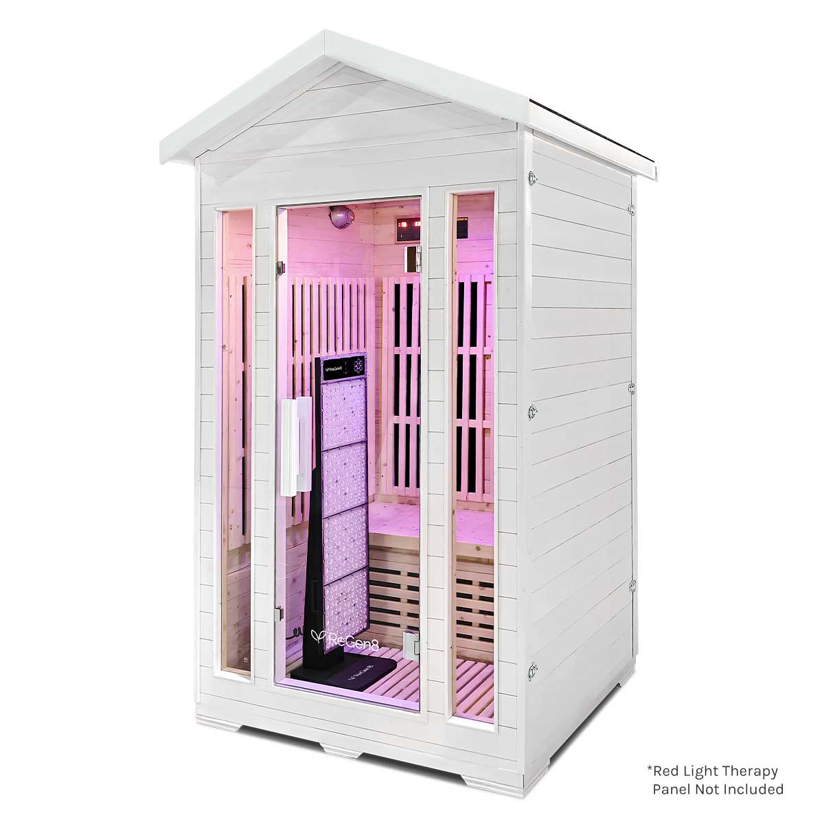 ReGen8 Duo Outdoor - 2 Person 2200W Infrared Sauna in White - Active Workspace