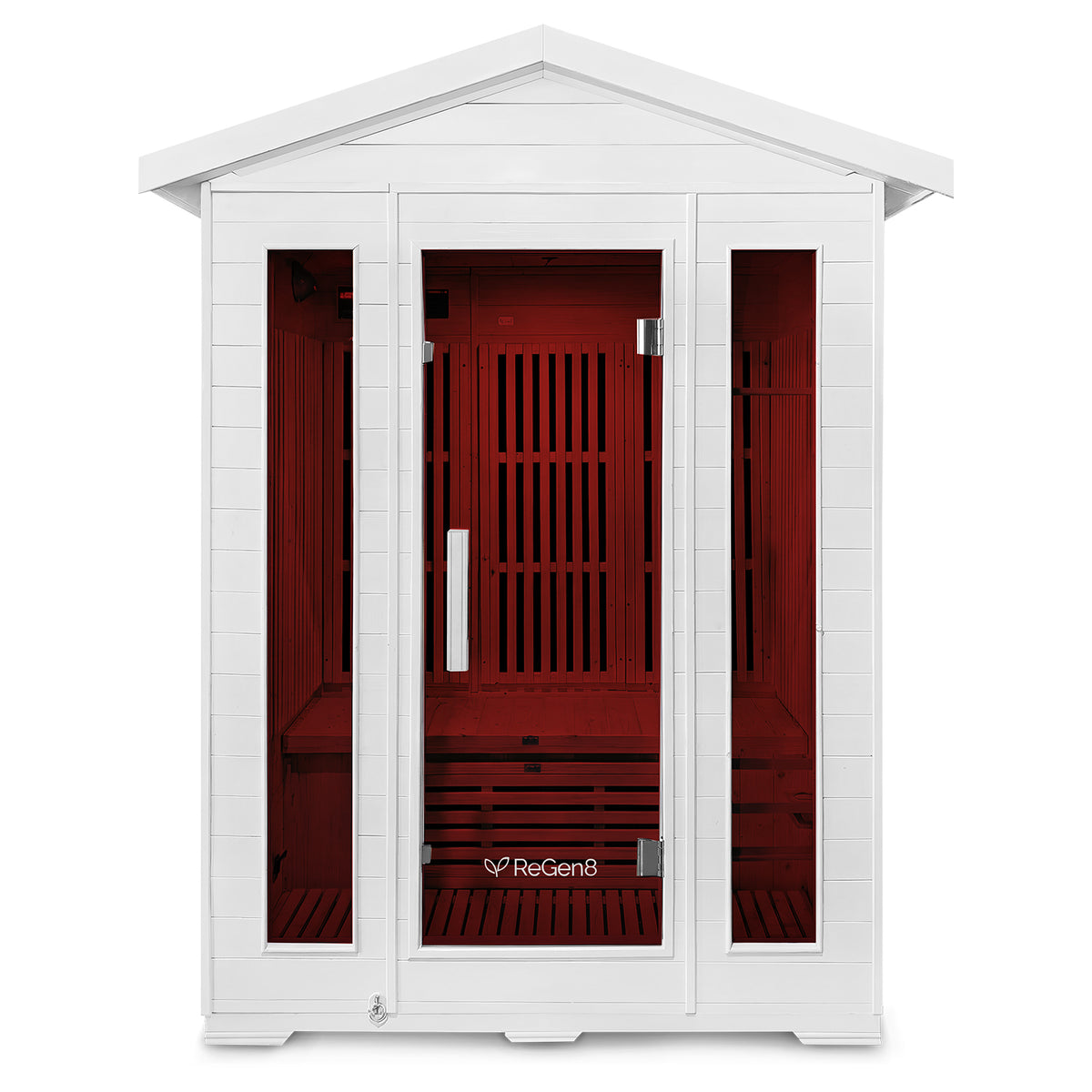 Regen8 Trio Outdoor - 3 Person Infrared Sauna (White)