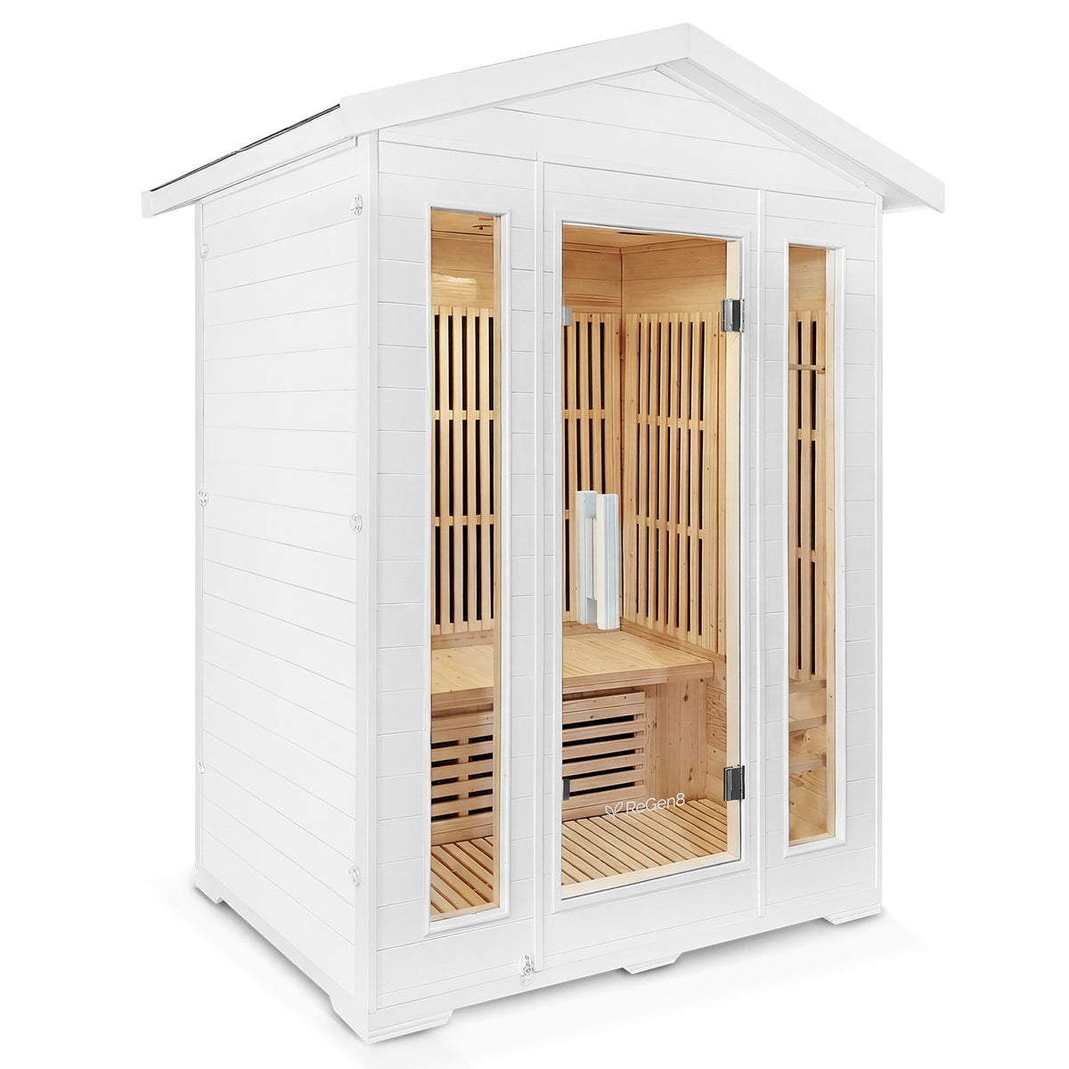 Regen8 Trio Outdoor - 3 Person Infrared Sauna (White)