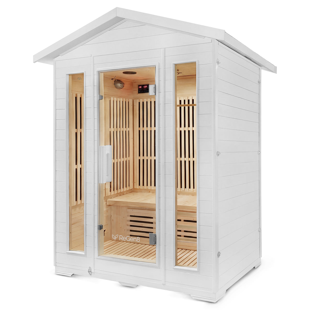 Regen8 Trio Outdoor - 3 Person Infrared Sauna (White)