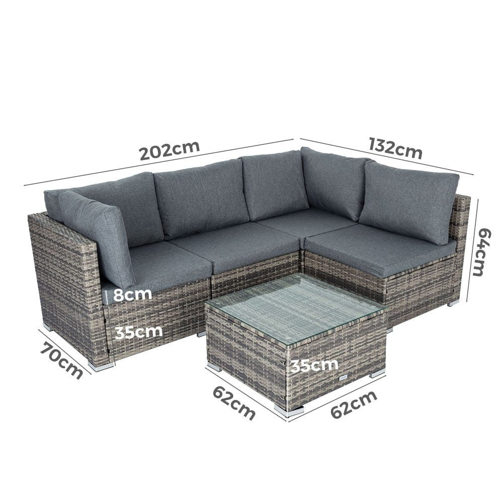 Outdoor Modular Lounge Sofa Bondi - Grey