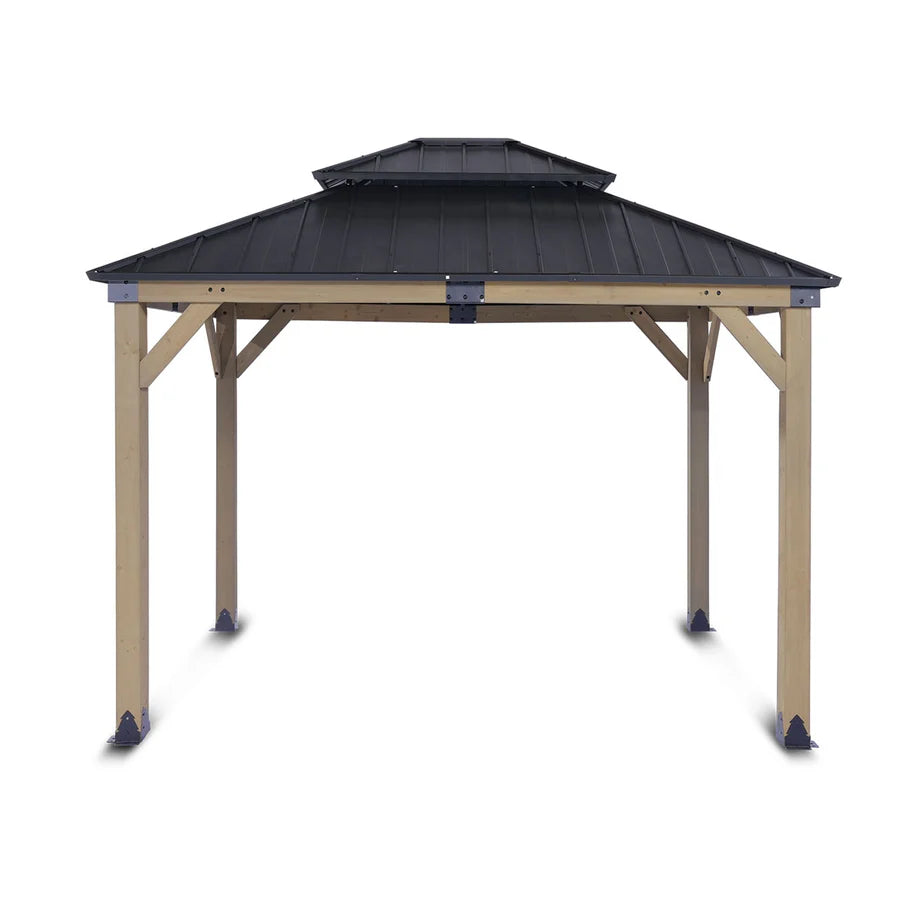 Yardtopia Maryborough 3m x 3m Timber &amp; Steel Double Hip Roof Gazebo