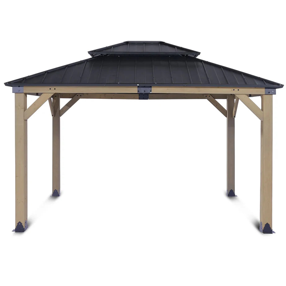 Yardtopia Maryborough 3.6m x 3m Timber &amp; Steel Double Hip Roof Gazebo