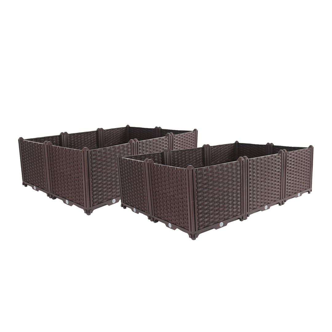 SOGA 2X 120cm Raised Planter Box Vegetable Herb Flower Outdoor Plastic Plants Garden Bed Deepen