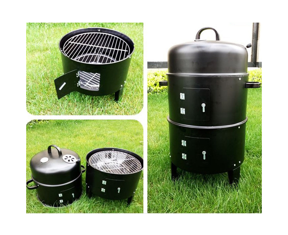 SOGA 2X 3 in 1 Barbecue Smoker Charcoal BBQ Grill