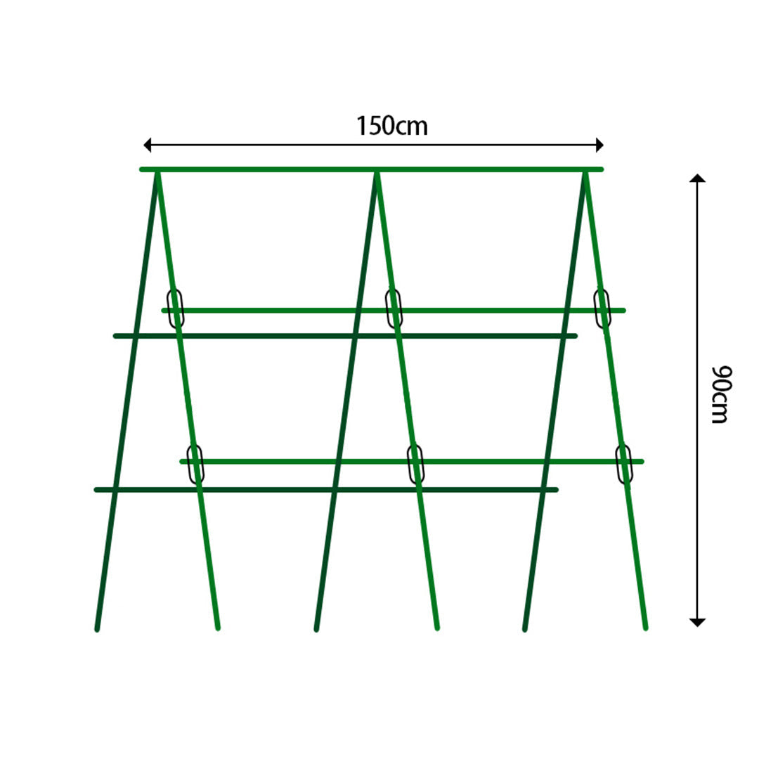 SOGA 150X90cm Plant Frame Tube Trellis Vegetable Flower Herbs Outdoor Vine Support Adjustable Garden Rack