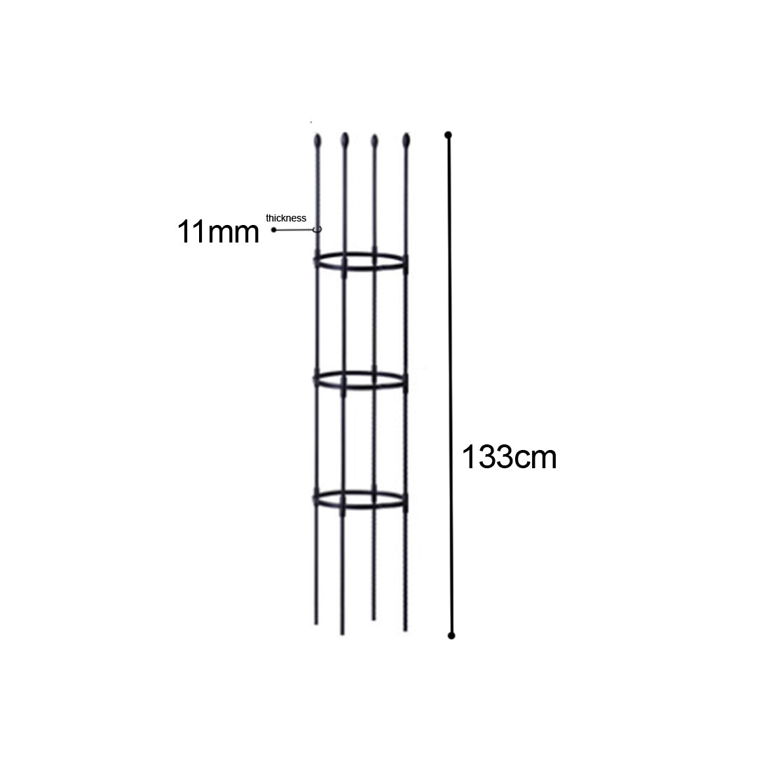 SOGA 2X 133cm 4-Bar Plant Frame Stand Trellis Vegetable Flower Herbs Outdoor Vine Support Garden Rack with Rings