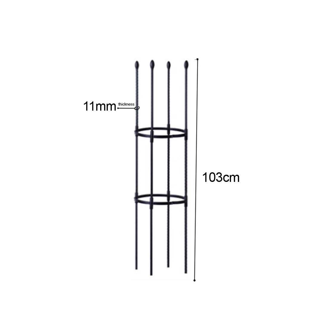 SOGA 2X 103cm 4-Bar Plant Frame Stand Trellis Vegetable Flower Herbs Outdoor Vine Support Garden Rack with Rings