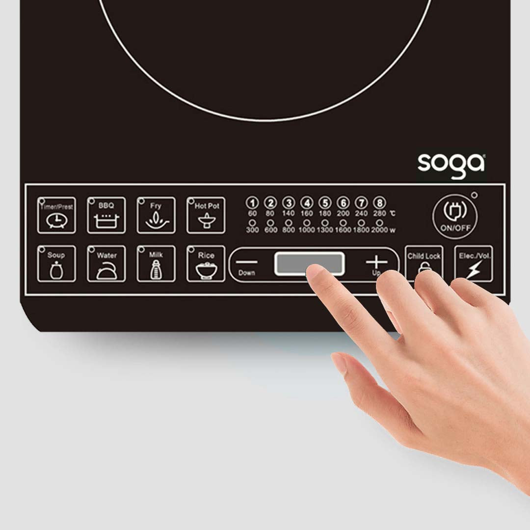 SOGA Electric Smart Induction Cooktop and 28cm Stainless Steel Fry Pan Cooking Frying Pan