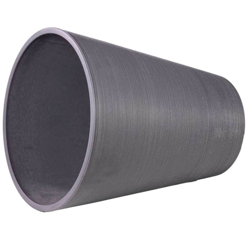 Decorative Textured Round Grey Planter 47cm