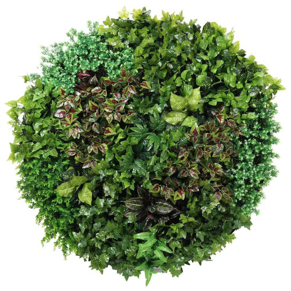 Artificial Green Wall Disc Art 150cm Dense Green Sensation (Onyx Black)