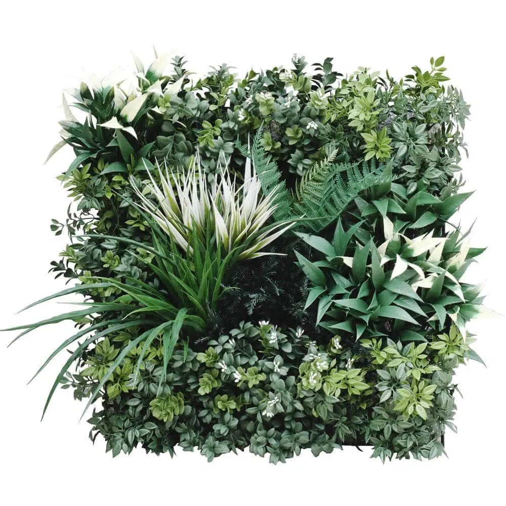 Tropical Fern Bespoke Vertical Garden / Green Wall UV Resistant 1m x 1m