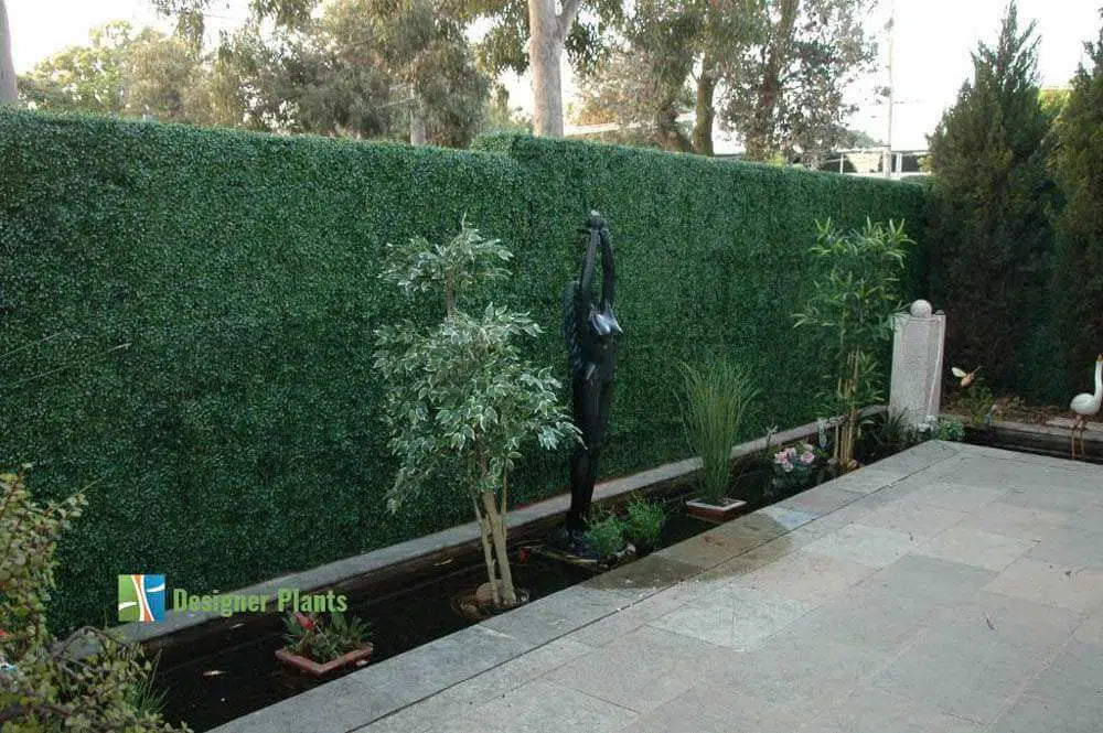 Boxwood Hedge Screen Green Wall Panel UV Resistant 100cm x 100cm