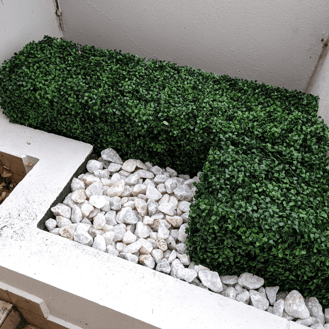 Portable Boxwood Hedge UV Resistant 25cm High 100cm Long - Active Workspace