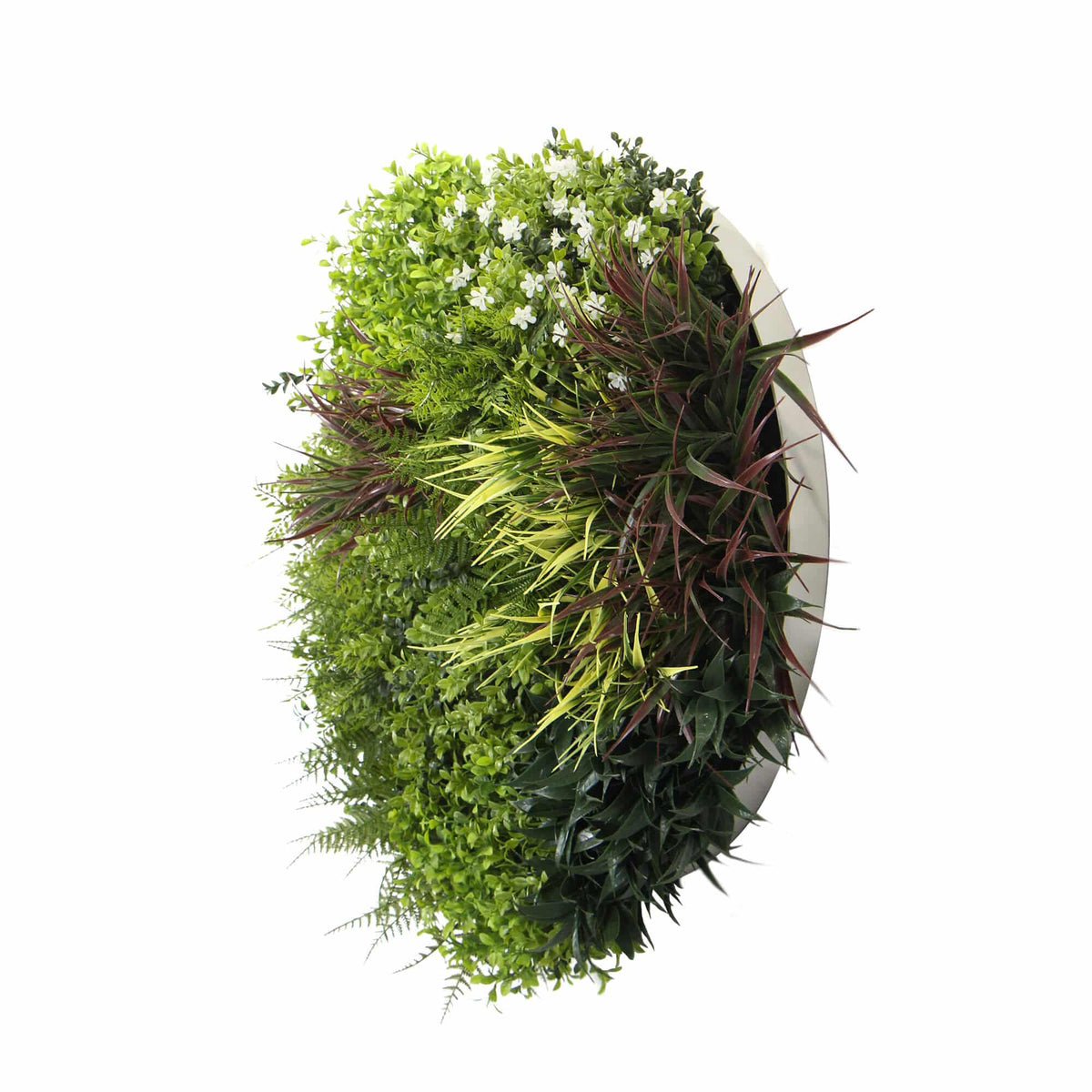 Slimline Artificial Green Wall Disc Art 80cm Green Field UV Resistant