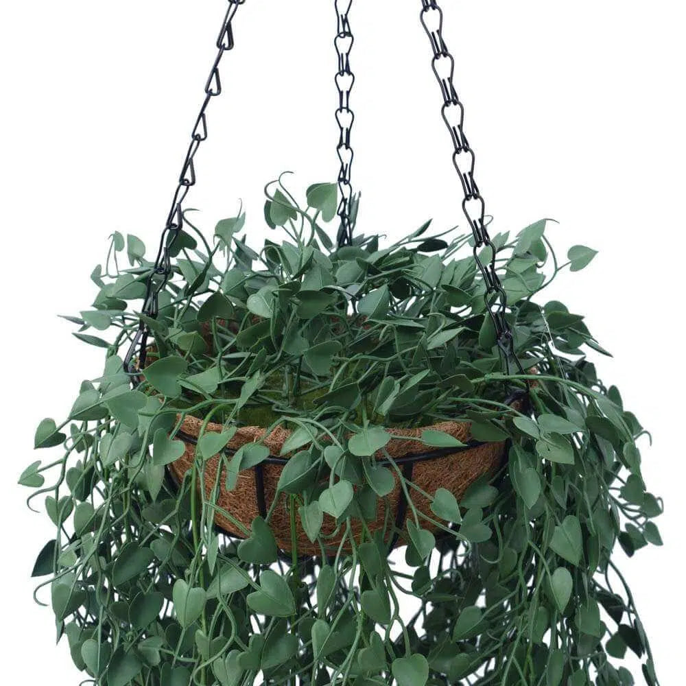 Heart Leaf Petal Artificial Hanging Basket UV Resistant 110cm