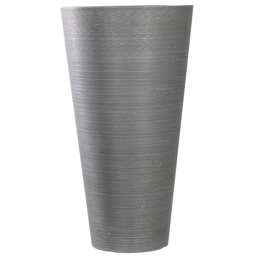 Decorative Textured Round Grey Planter 47cm