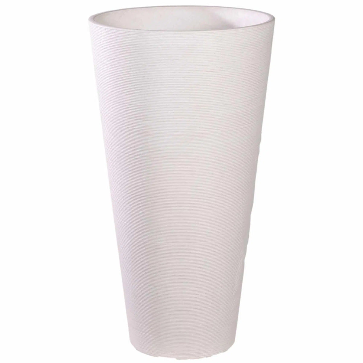 Decorative Large Textured Round White Planter 71cm