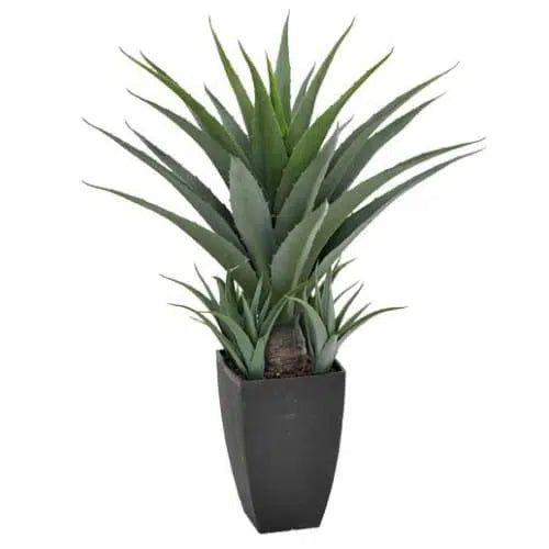 Artificial Agave in a Decorative Black Pot 73cm