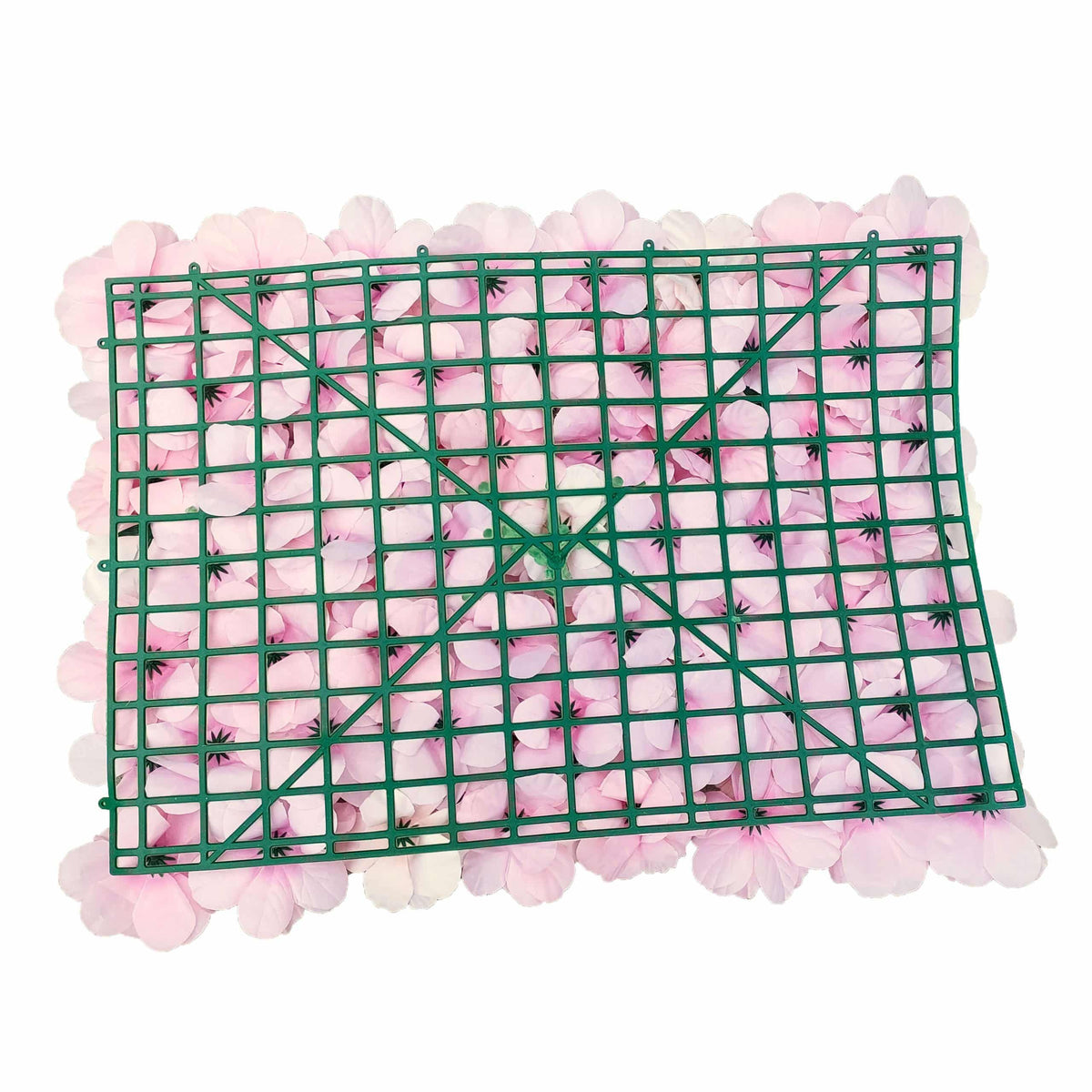 Artificial Flower Wall Backdrop Panel 40cm x 60cm Mixed White & Cream & Pink Flowers