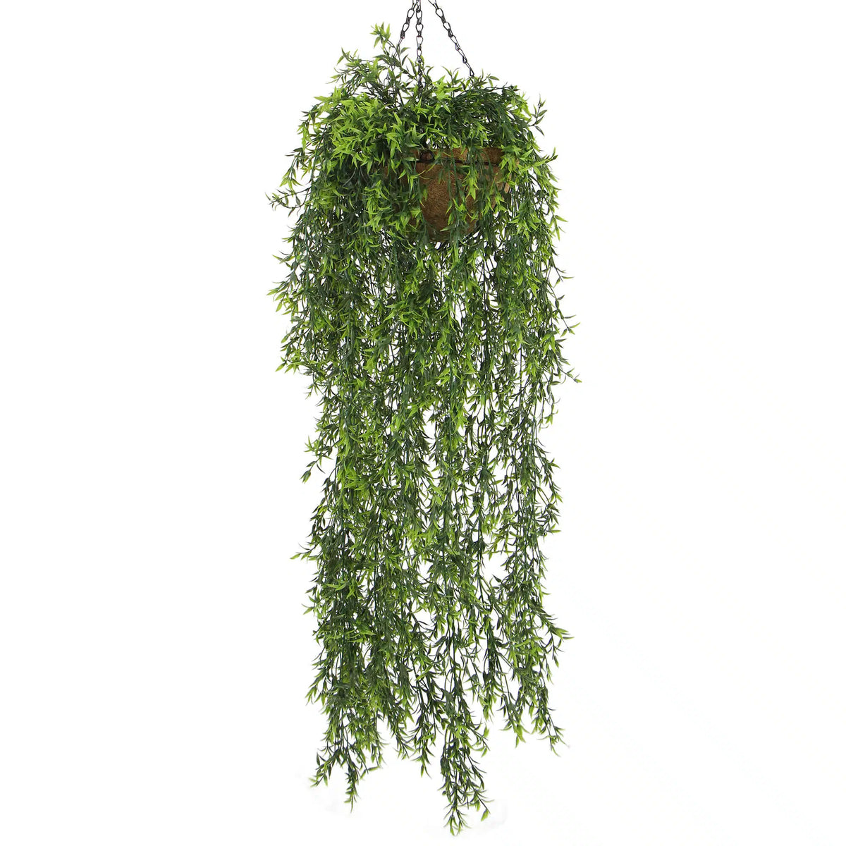 Long Hanging Artificial Ruscus Basket 135cm UV Resistant