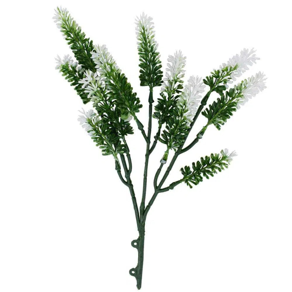 Small White Artificial Lavender Stem UV Resistant 26cm