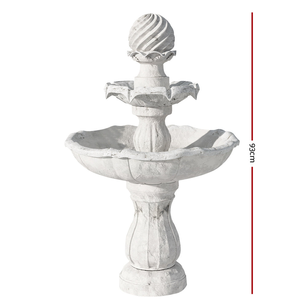 Gardeon Solar Water Feature 3 Tiers Ivory 93cm