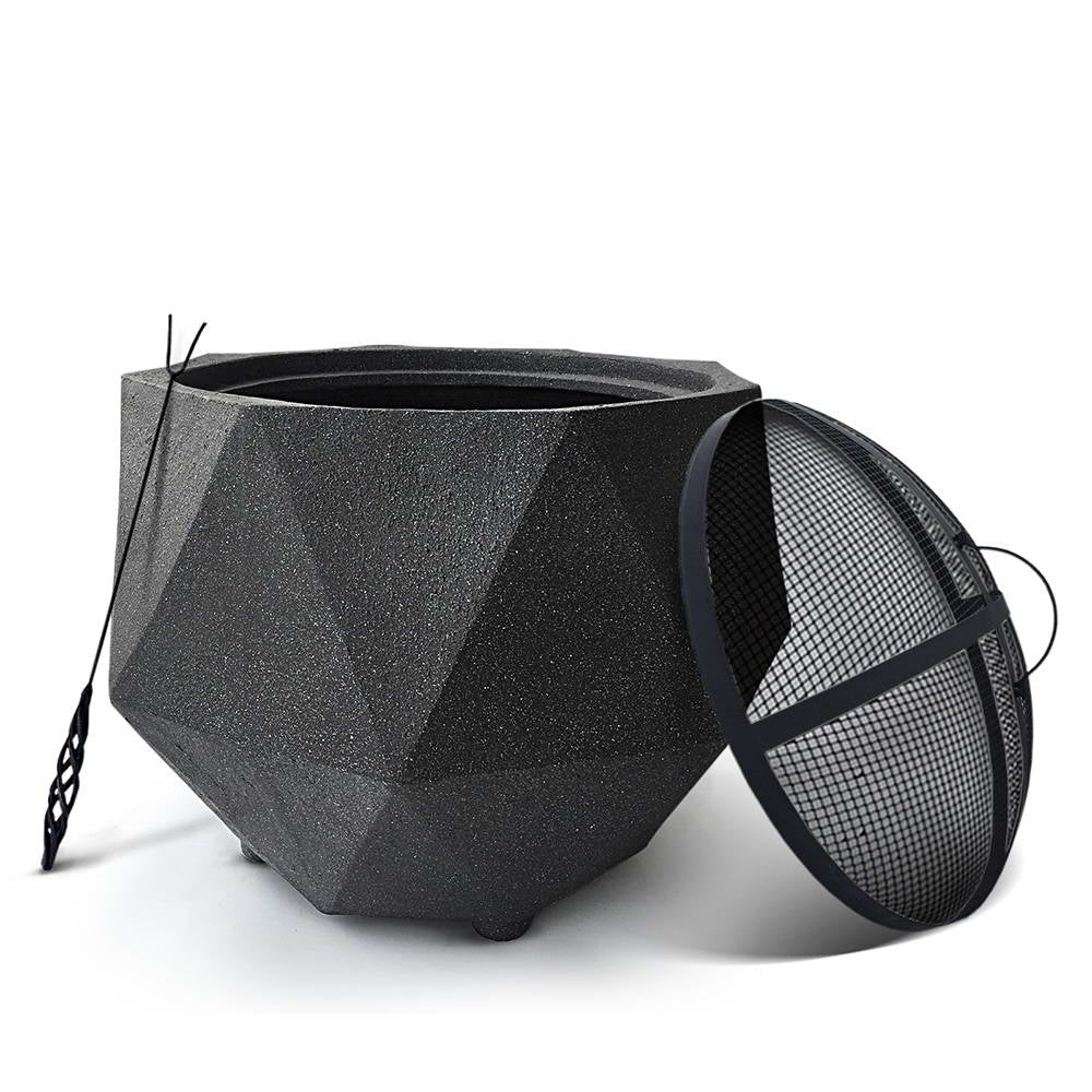 Grillz Outdoor Portable Fire Pit Bowl Wood Burning Patio Oven Heater Fireplace - Active Workspace