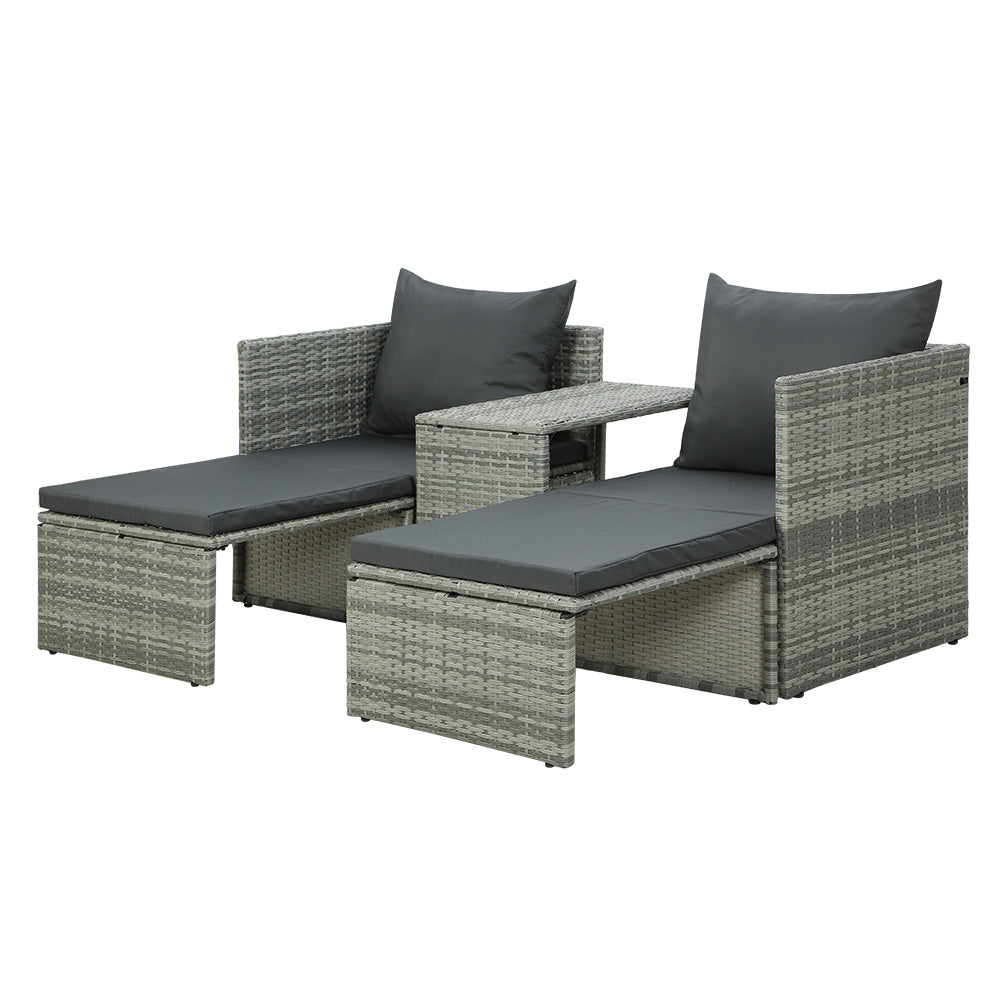 Gardeon Sofas and Day Bed Lounge Interchangeable Design - Grey