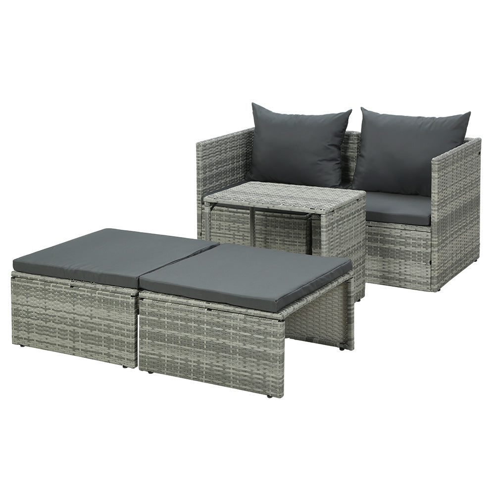 Gardeon Sofas and Day Bed Lounge Interchangeable Design - Grey