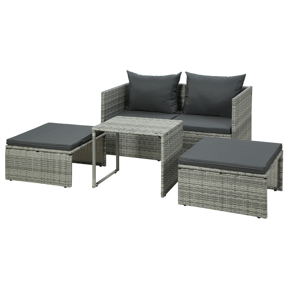 Gardeon Sofas and Day Bed Lounge Interchangeable Design - Grey