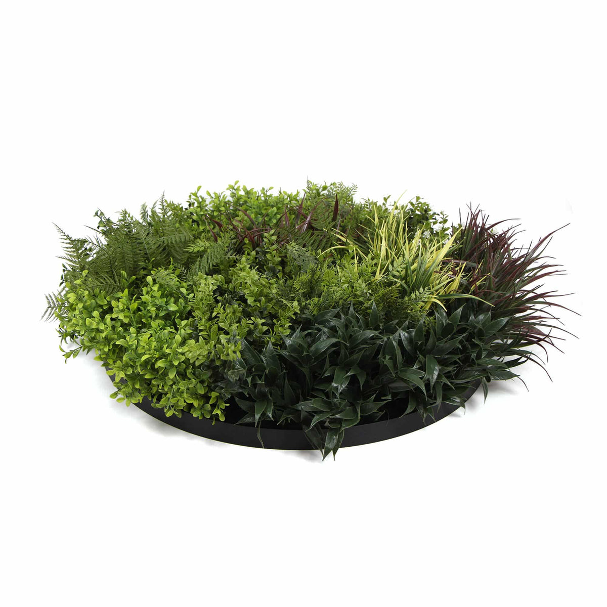 Slimline Artificial Green Wall Disc Art 80cm Green Field UV Resistant