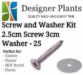 Screw and Washer Kit (Timber and Plaster) - 25 Pack