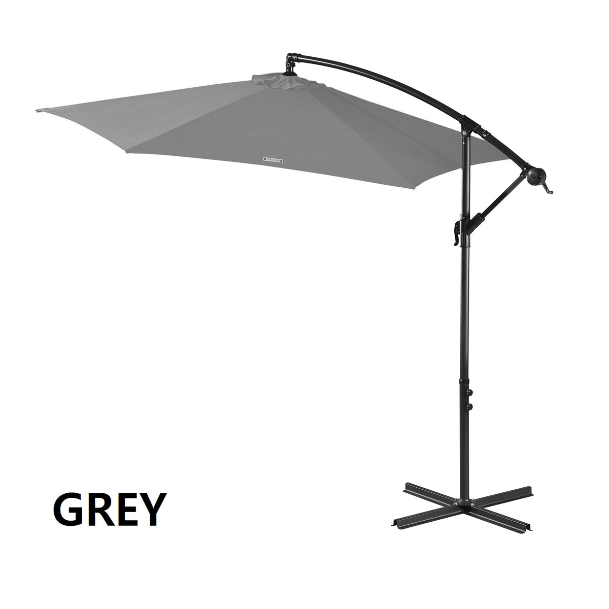 Milano 3m Cantilever Umbrella - Grey