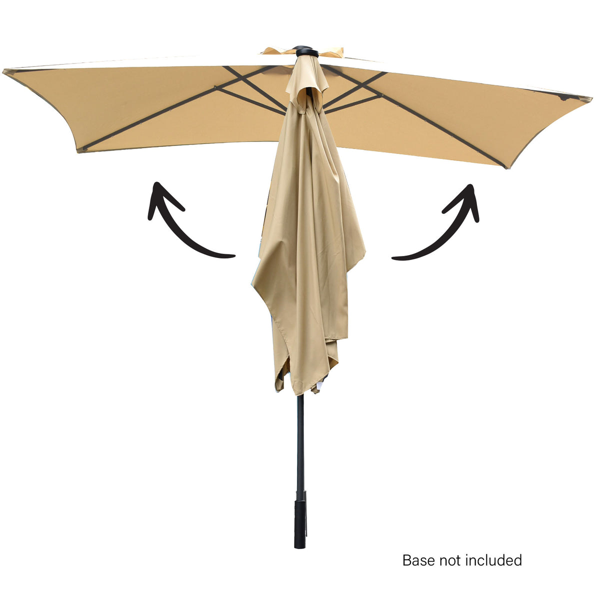 Arcadia 3m Furniture Umbrella with Solar LED Lights - Beige