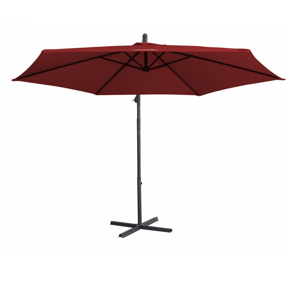 Milano 3m Umbrella Cantilever With Protective Cover - Crimson