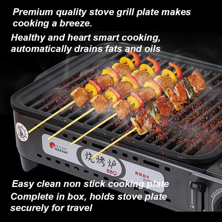 Portable Gas BBQ Stove with PRO Grill Plate