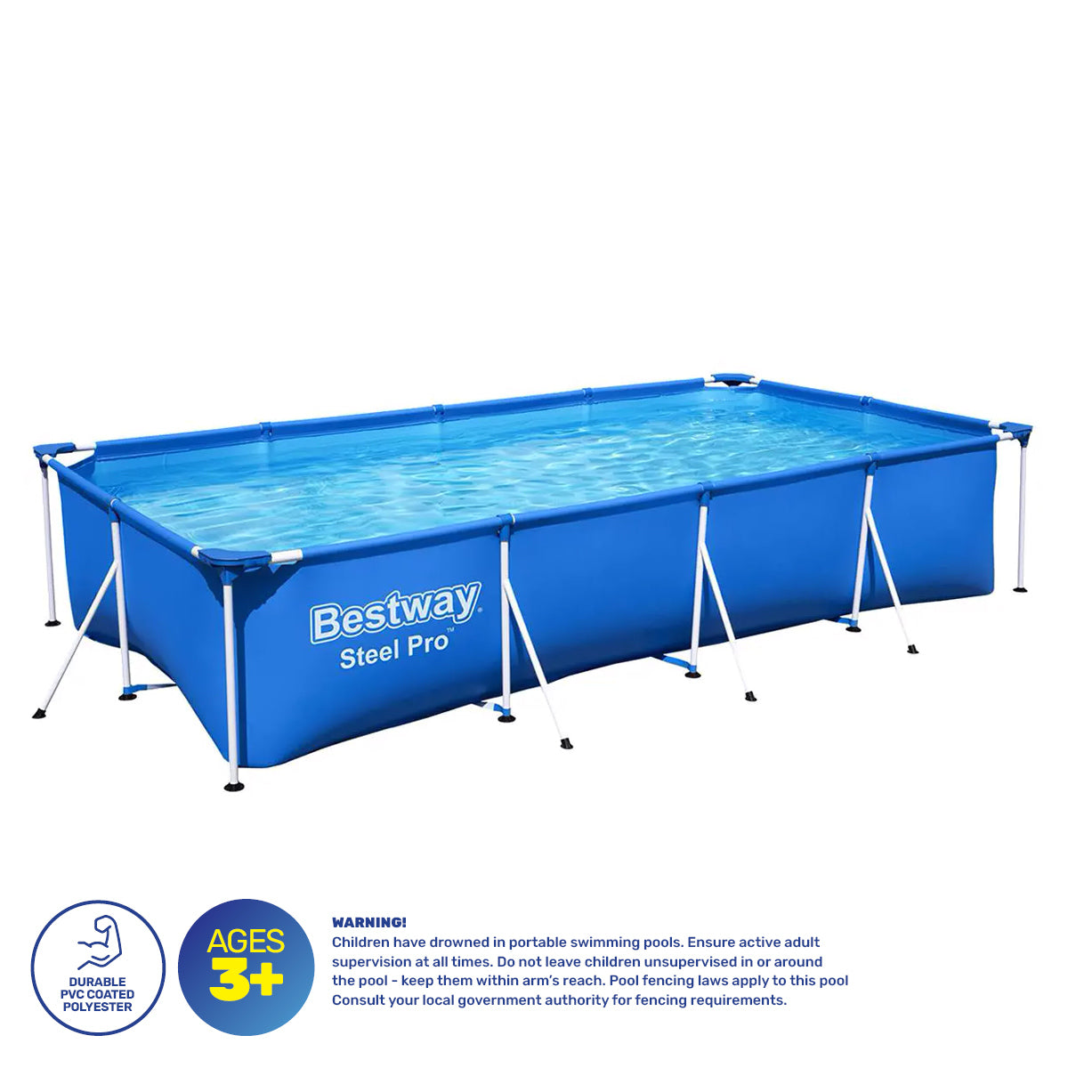 Bestway 4m x 2.1m Above Ground Pool High Gauge PVC Construction 5700 Litre